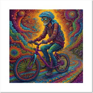 trippy bicycle guy #2 Posters and Art